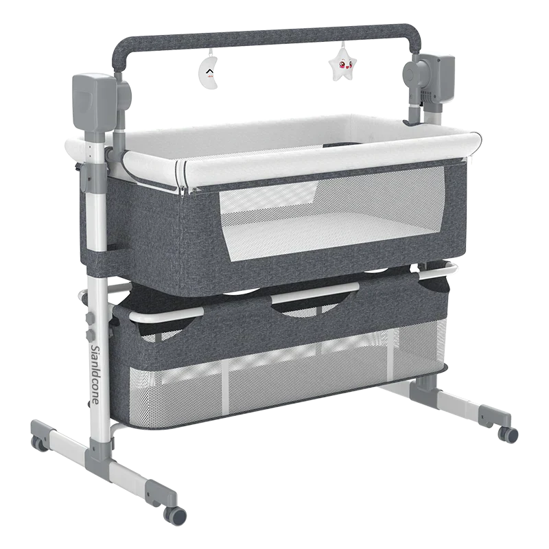 Mionest- Bedside crib med indbygget vuggemotor